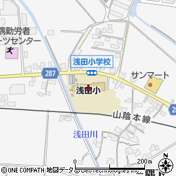 長門市立浅田小学校周辺の地図