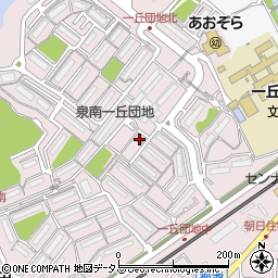 泉南一丘郵便局周辺の地図