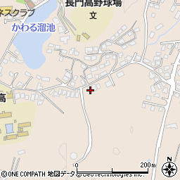 山口県長門市東深川中山1549-7周辺の地図