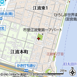 江波東公園トイレ周辺の地図