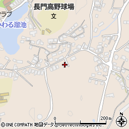 山口県長門市東深川中山1549-17周辺の地図