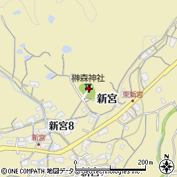 榊森神社周辺の地図