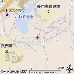 山口県長門市東深川中山1560周辺の地図