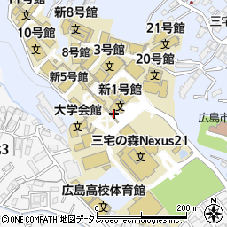 広島工業大学　情報システムメディアセンター周辺の地図