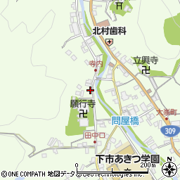 奈良県吉野郡下市町田中周辺の地図