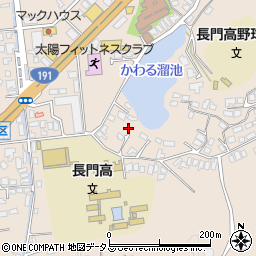 山口県長門市東深川中山1567-11周辺の地図