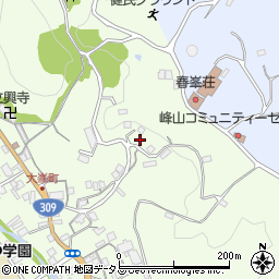 奈良県吉野郡下市町大峯周辺の地図