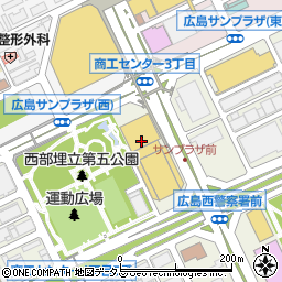 広島市役所　広島サンプラザ福利担当・ドゥプレ周辺の地図