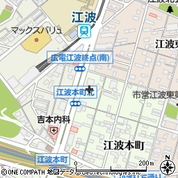 広島県広島市中区江波本町4周辺の地図