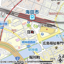 広島県安芸郡海田町窪町周辺の地図