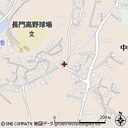 山口県長門市東深川中山1544-7周辺の地図