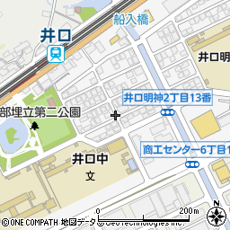広島県広島市西区井口明神周辺の地図