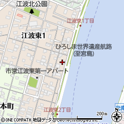 Ｌ・テーゼ江波リバーサイド管理室周辺の地図
