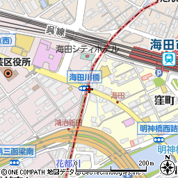 海田川橋周辺の地図