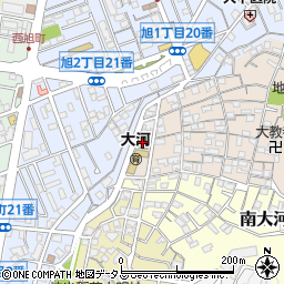 広島市役所　大河公民館周辺の地図