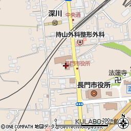 萩公共職業安定所長門分室周辺の地図