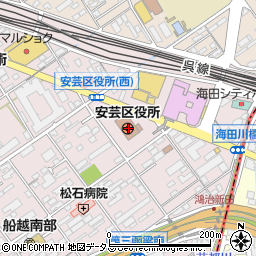 広島県広島市安芸区周辺の地図