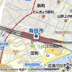 セブンイレブンキヨスクＪＲ海田市駅店周辺の地図