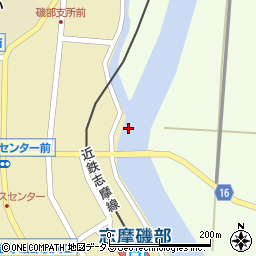 磯部橋周辺の地図