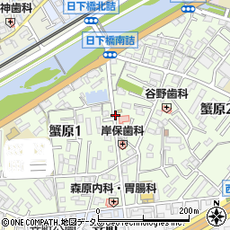 広島県海田町（安芸郡）蟹原周辺の地図
