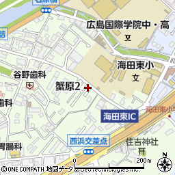 公文海田蟹原教室周辺の地図