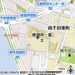 広島県広島市中区南千田西町8周辺の地図