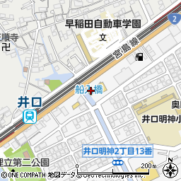 スシロー広島井口明神店周辺の地図