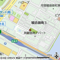 観音新町第一公園トイレ周辺の地図