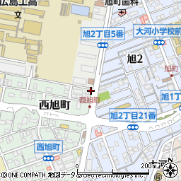広島県広島市南区西旭町2-1周辺の地図