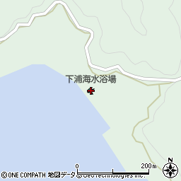下浦海水浴場キャンプ場周辺の地図