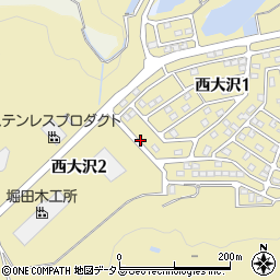 広島県東広島市西大沢周辺の地図
