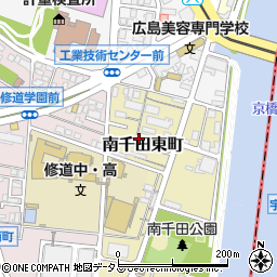 広島県広島市中区南千田東町3-23周辺の地図