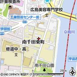 広島県広島市中区南千田東町3周辺の地図