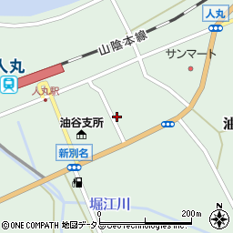 山口県長門市油谷新別名駅通周辺の地図