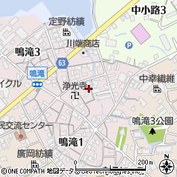 大阪府泉南市鳴滝2丁目周辺の地図