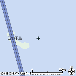 三つ子島周辺の地図
