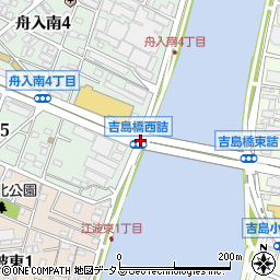 吉島橋西詰周辺の地図