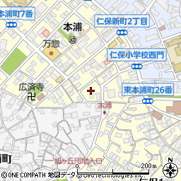 広島県広島市南区東本浦町25周辺の地図