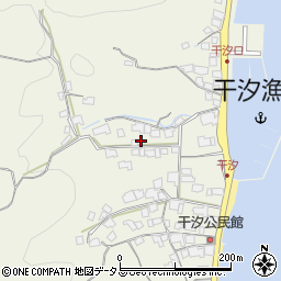 広島県尾道市向島町干汐周辺の地図
