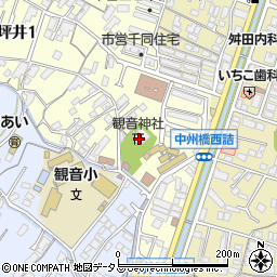 観音神社周辺の地図