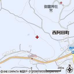奈良県五條市西阿田町周辺の地図
