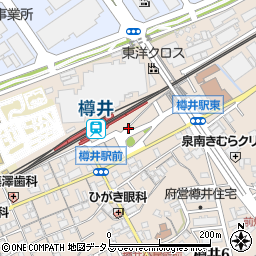 樽井駅前周辺の地図