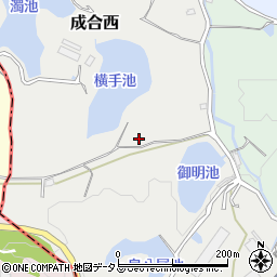 大阪府熊取町（泉南郡）成合西周辺の地図