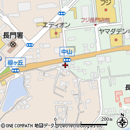 山口県長門市東深川中山734-7周辺の地図