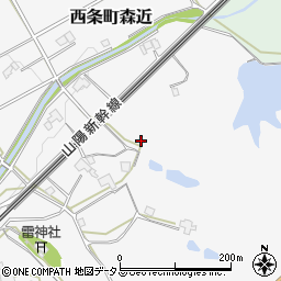広島県東広島市西条町森近482周辺の地図