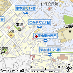 あなぶきパーク東本浦町駐車場周辺の地図