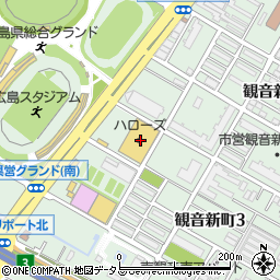 ハローズ観音新町店周辺の地図