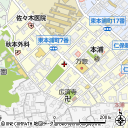 広島県広島市南区東本浦町11周辺の地図