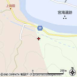 吉野発電所水路周辺の地図
