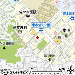 アリストガーデン東本浦周辺の地図